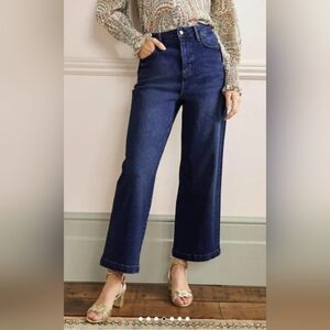 Boden Cropped Wide Leg Jean in Mid Vintage Wash US Size 8R